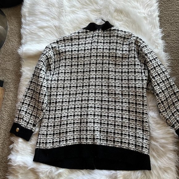 ZARA TWEED CARDIGAN Size LARGE - Picture 3 of 14